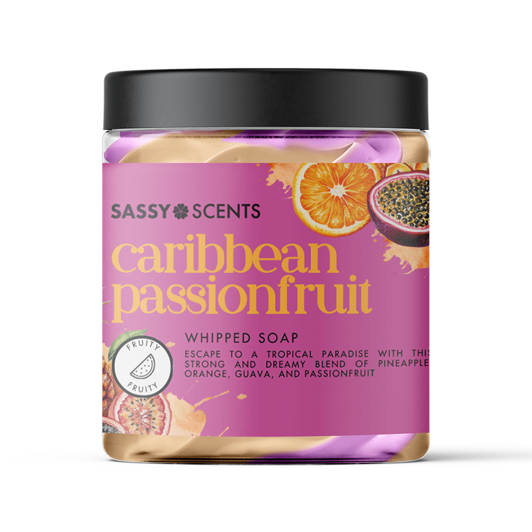 Caribbean Passionfruit Whipped Soap - Sassy Shop Wax