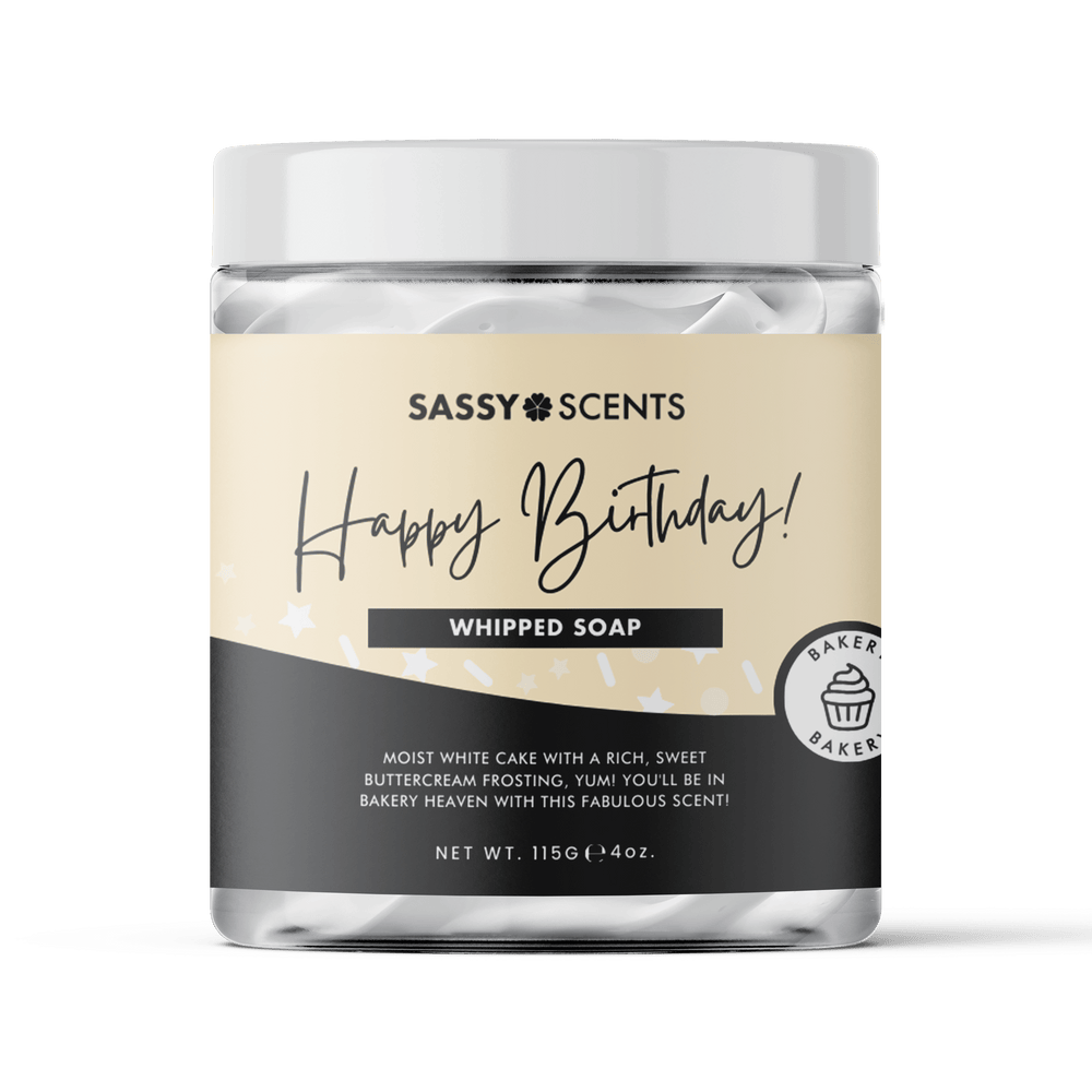 Happy Birthday Whipped Soap - Sassy Shop Wax
