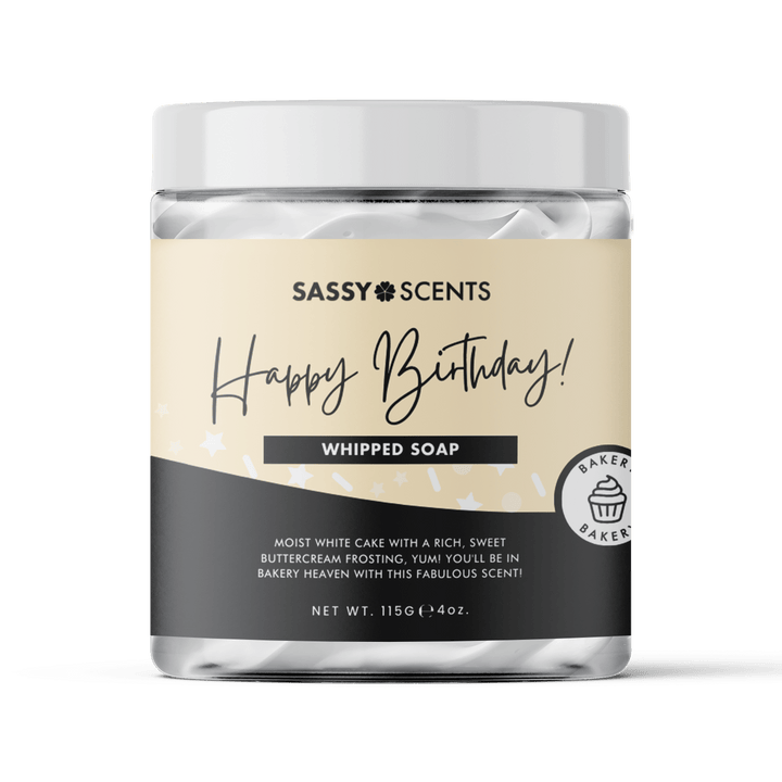 Happy Birthday Whipped Soap - Sassy Shop Wax