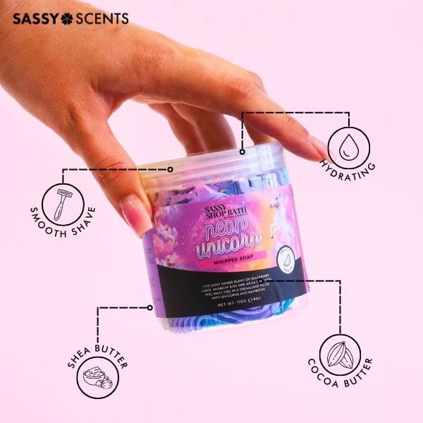 Neon Unicorn Whipped Soap - Sassy Shop Wax