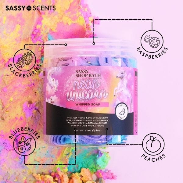 Neon Unicorn Whipped Soap - Sassy Shop Wax