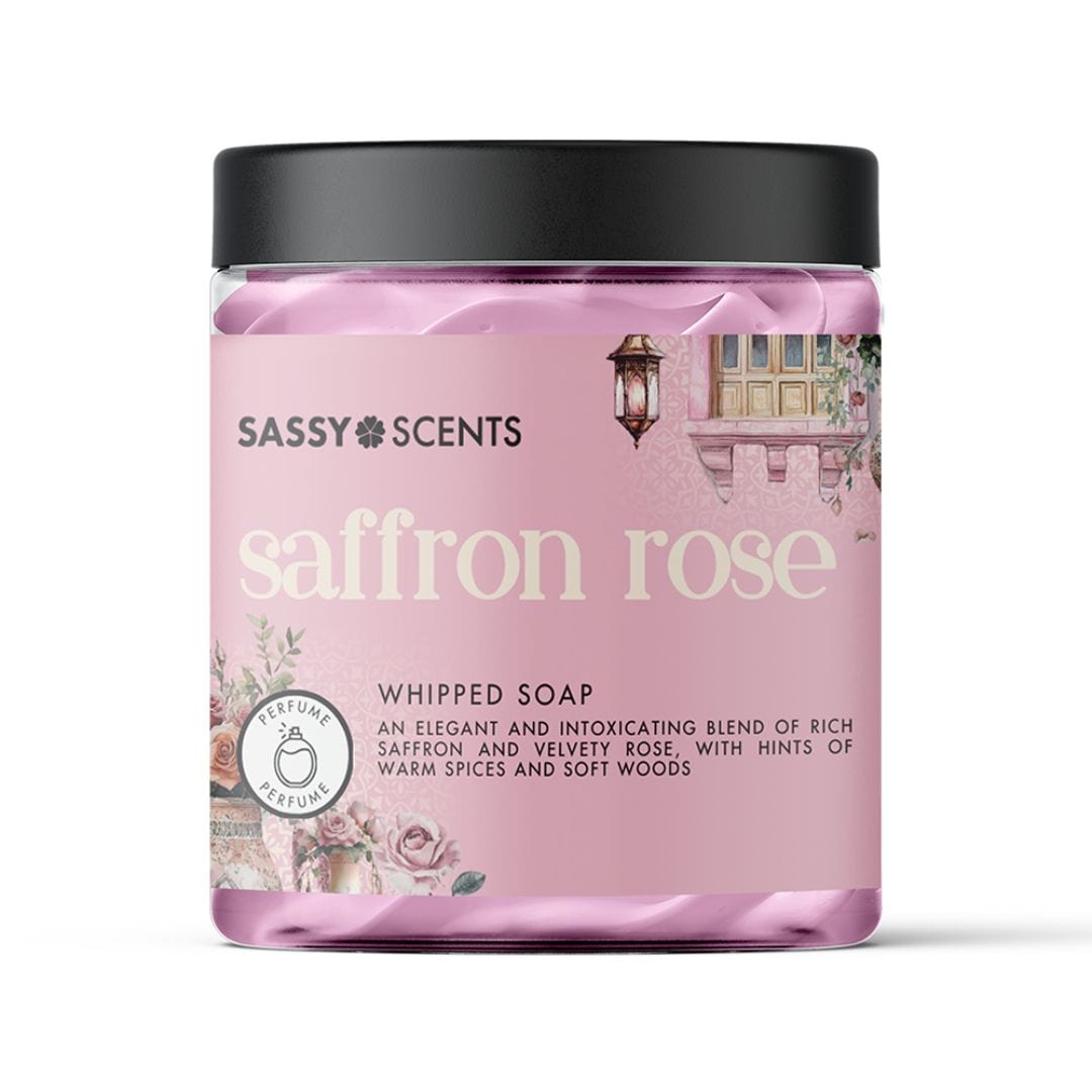 Saffron Rose Whipped Soap - Sassy Shop Wax