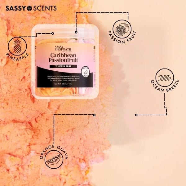 Caribbean Passionfruit Whipped Soap - Sassy Scents