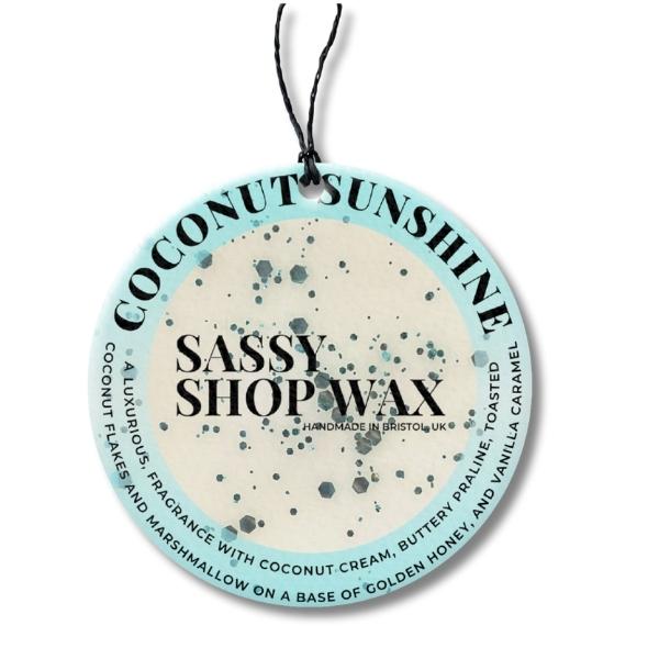 Coconut Sunshine Car Freshener - Sassy Shop Wax