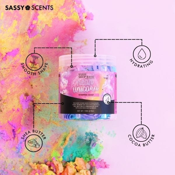 Neon Unicorn Whipped Soap - Sassy Shop Wax