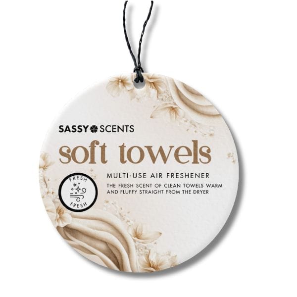 Soft Towels Hanging Car Freshener - Sassy Shop Wax