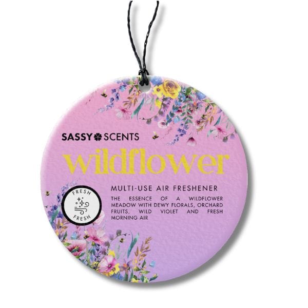 Wildflower Hanging Car Freshener - Sassy Shop Wax