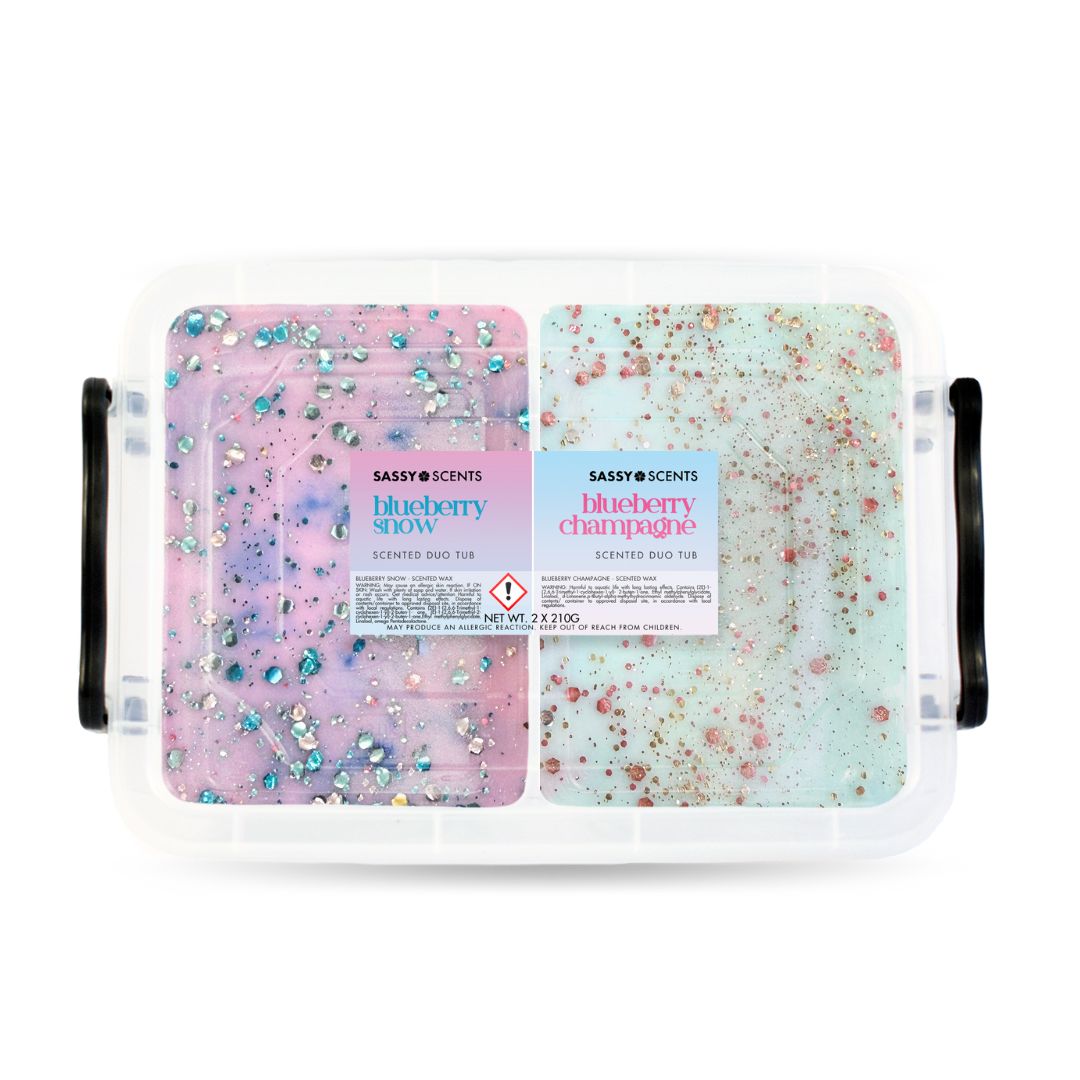 Blueberry Snow / Blueberry Champagne Duo Tub - Sassy Shop Wax