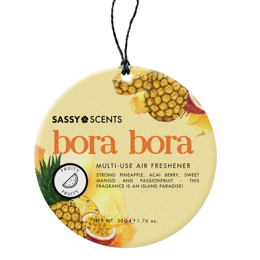 Bora Bora Hanging Car Freshener - Sassy Shop Wax