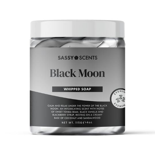 Black Moon Whipped Soap - Sassy Shop Wax