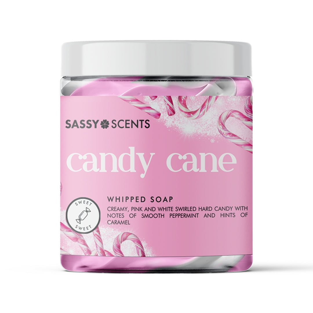 Candy Cane Whipped Soap - Sassy Shop Wax