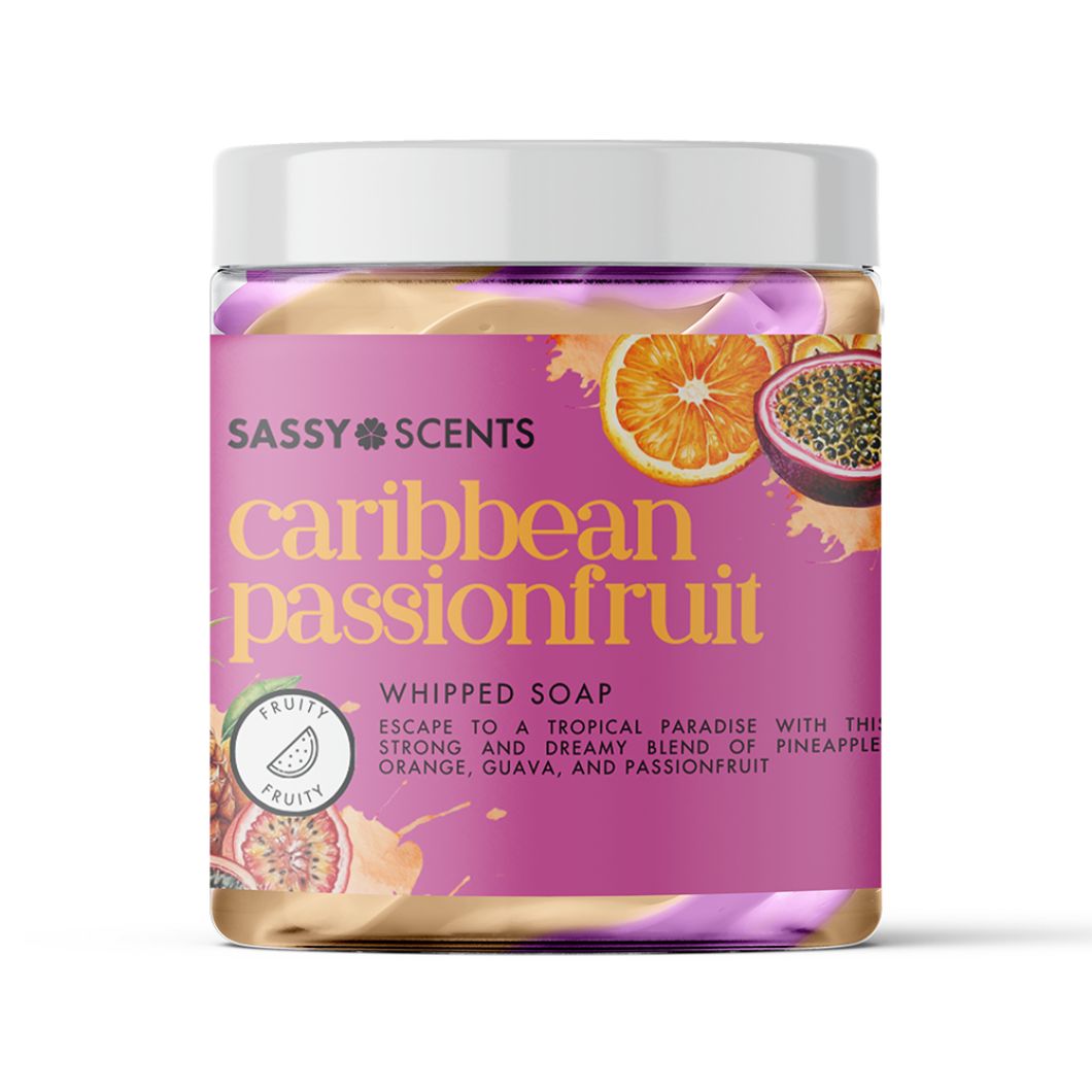 Caribbean Passionfruit Whipped Soap - Sassy Shop Wax