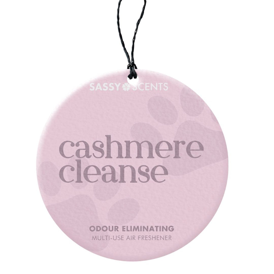 Cashmere Cleanse Odour Eliminating Hanging Car Freshener - Sassy Shop Wax