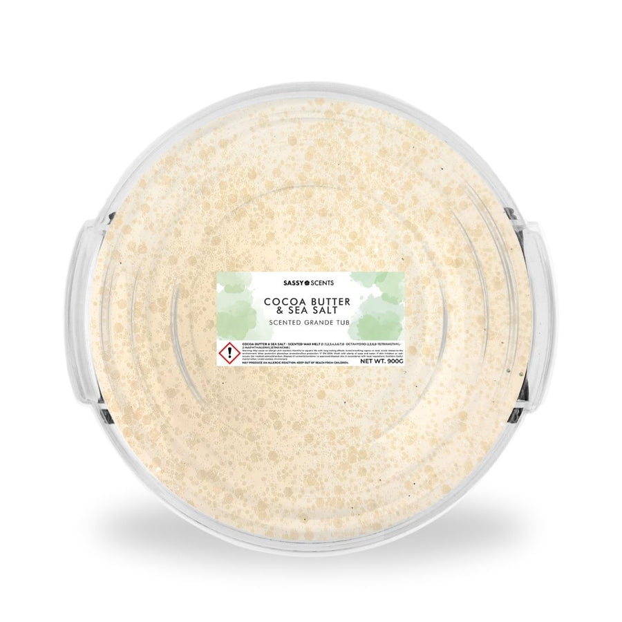 Cocoa Butter & Sea Salt Grande Tub, Round 900g - Sassy Shop Wax