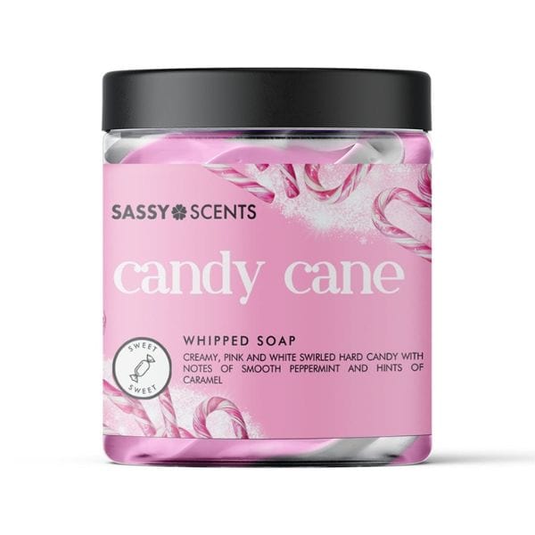 Candy Cane Whipped Soap - Sassy Shop Wax