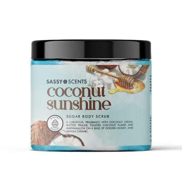 Coconut Sunshine Sugar Body Scrub - Sassy Shop Wax