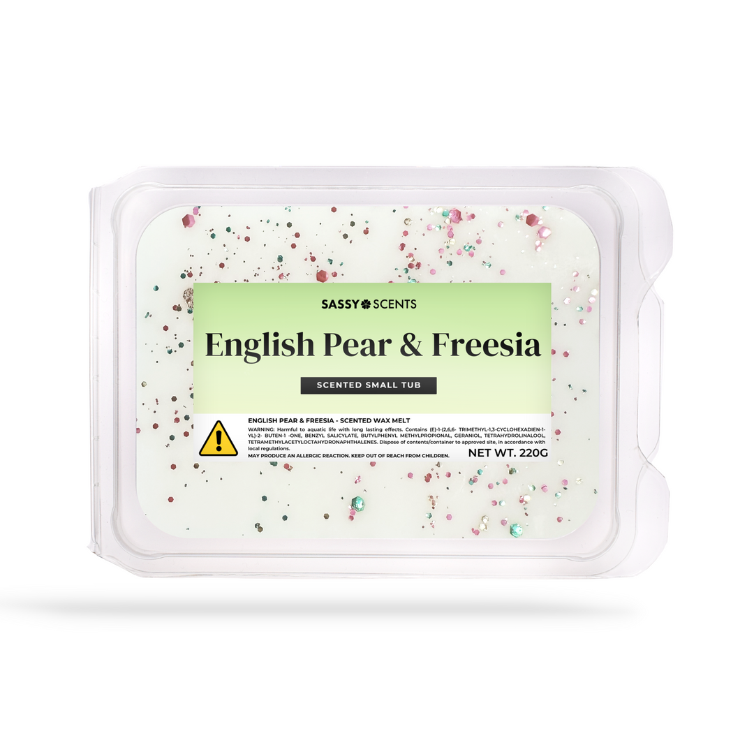 English Pear & Fresia Small Tub - Sassy Shop Wax