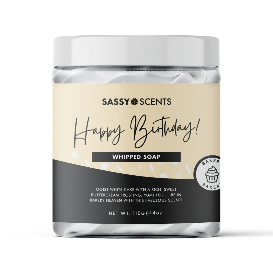 Happy Birthday Whipped Soap - Sassy Shop Wax