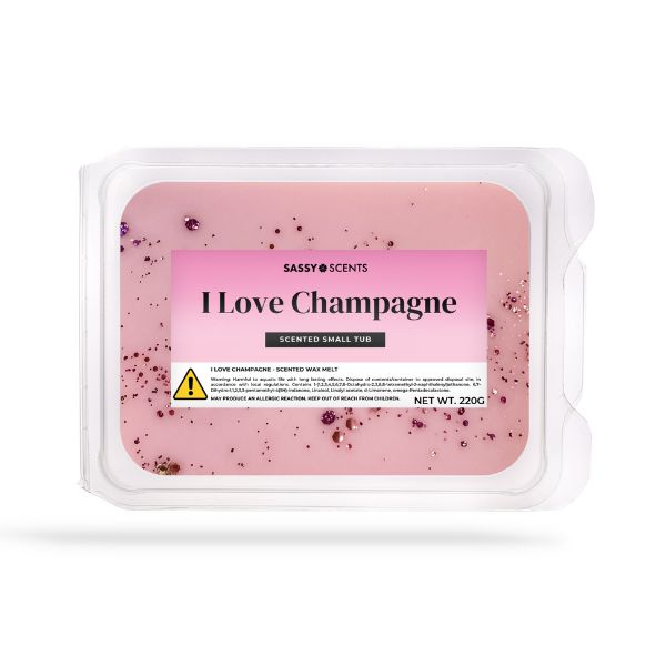 I Love Champagne Small Tub - Sassy Shop Wax