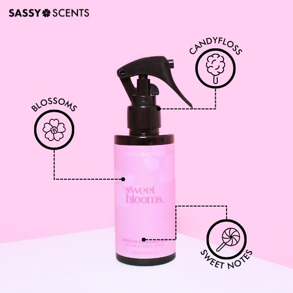 Sweet Blooms Odour Eliminating Room & Fabric Spray - Sassy Shop Wax