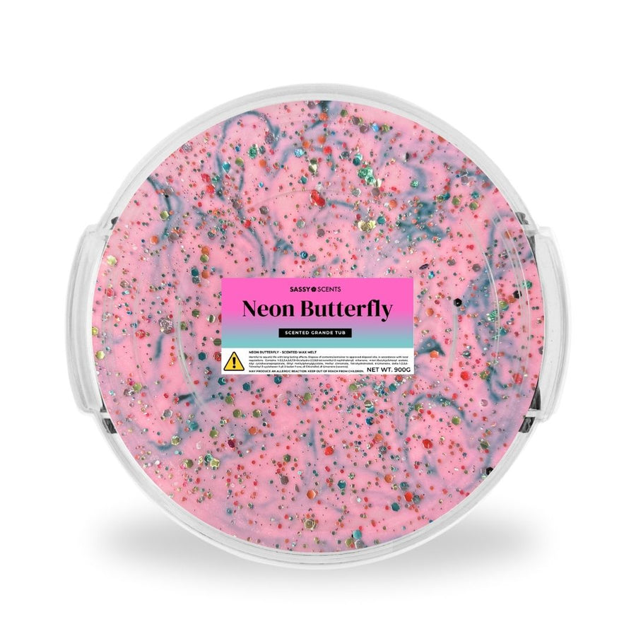 Neon Butterfly Grande Tub - Sassy Shop Wax