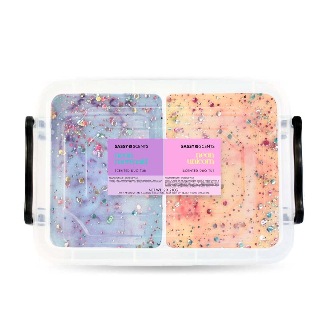 Neon Mermaid / Neon Unicorn Duo Tub - Sassy Shop Wax