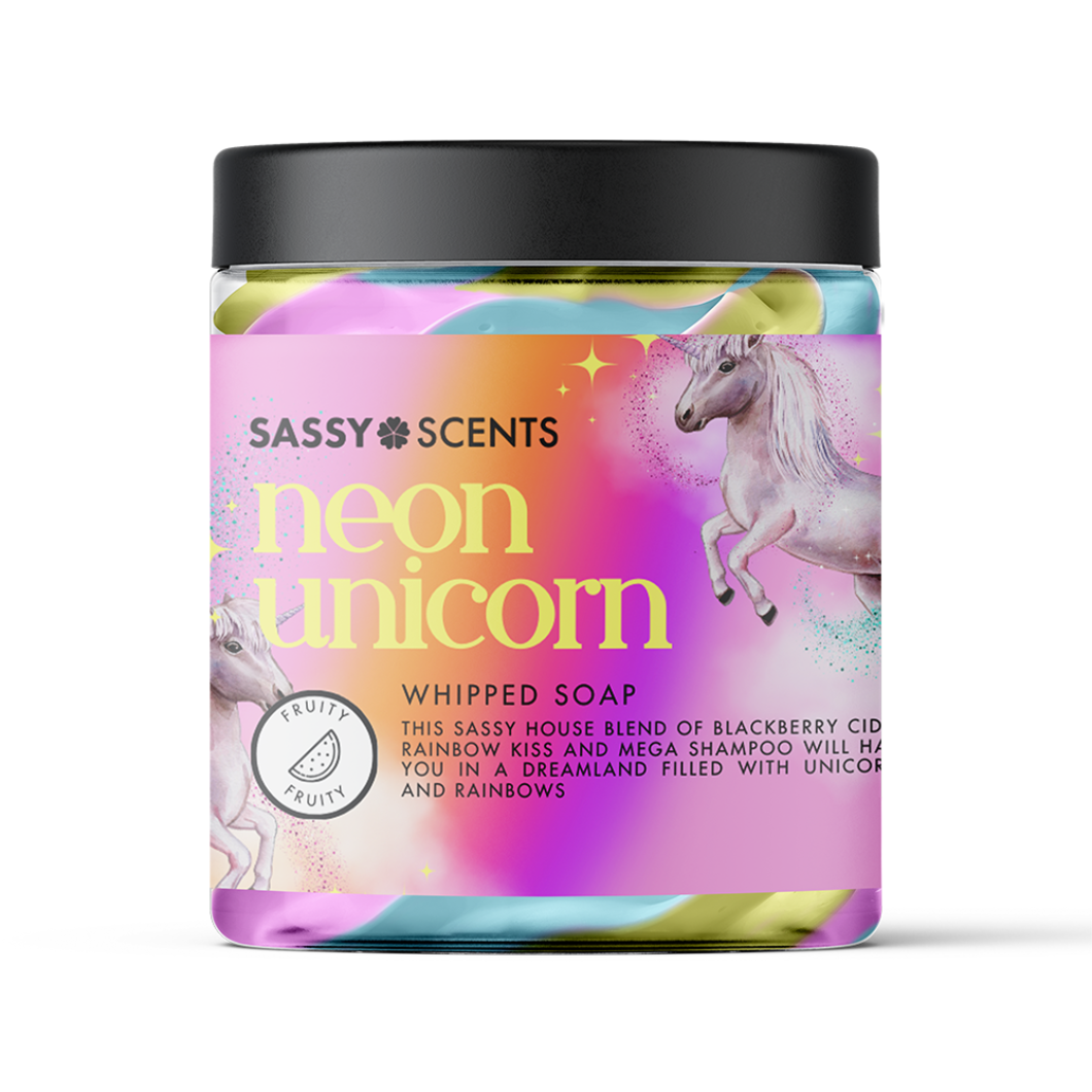 Neon Unicorn Whipped Soap - Sassy Shop Wax