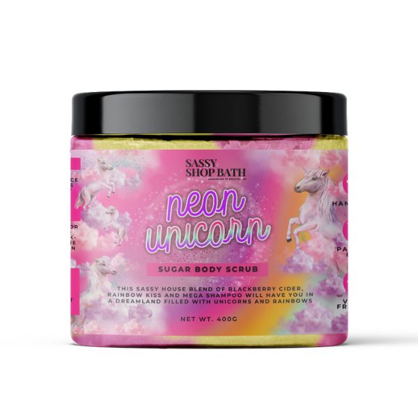 Neon Unicorn Sugar Body Scrub - Sassy Shop Wax