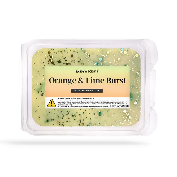Orange & Lime Burst Small Tub - Sassy Shop Wax