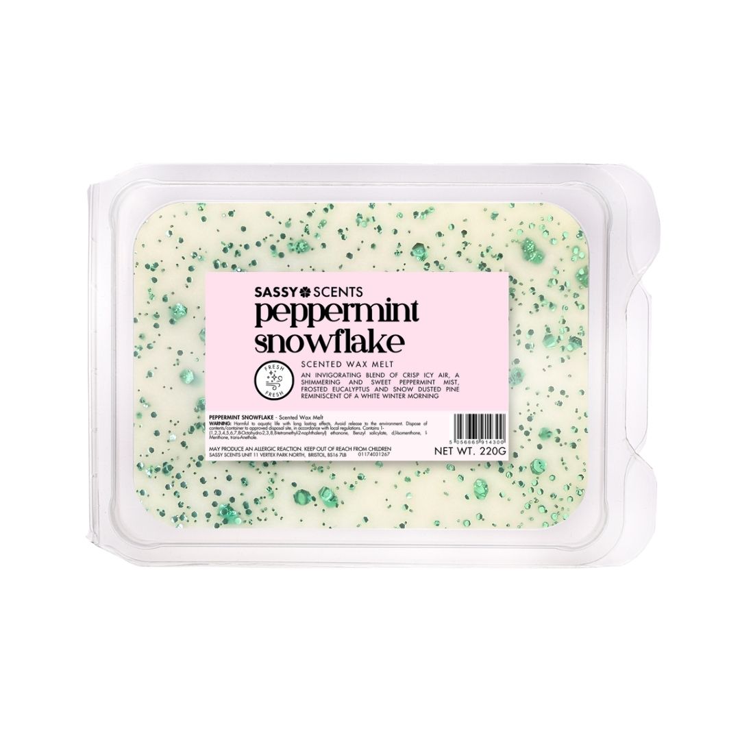 Peppermint Snowflake Small Tub - Sassy Shop Wax