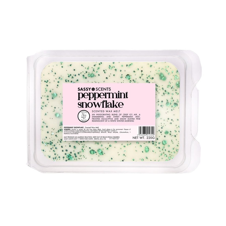Peppermint Snowflake Small Tub - Sassy Shop Wax