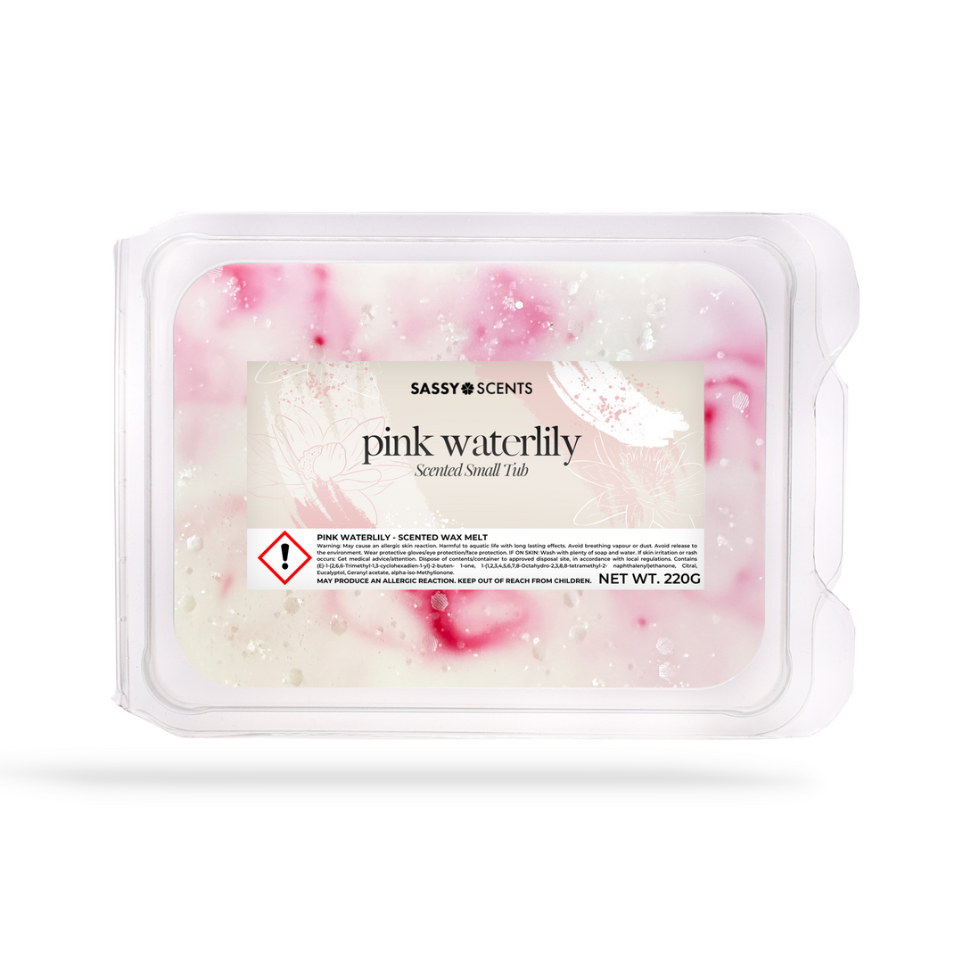 Pink Waterlily Small Tub - Sassy Shop Wax