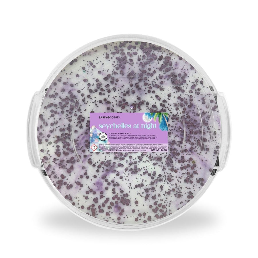 Seychelles at Night Grande Tub - Round 900g - Sassy Shop Wax