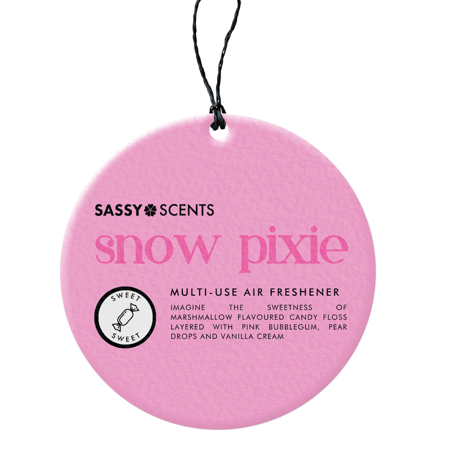 Snow Pixie Hanging Car Freshener - Sassy Shop Wax