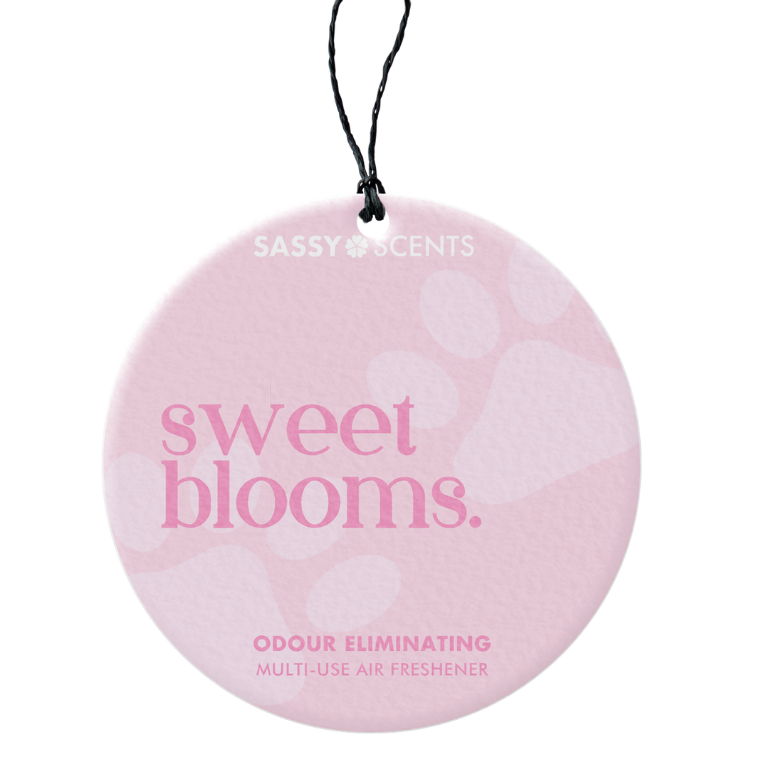 Sweet Blooms Odour Eliminating Hanging Car Freshener - Sassy Shop Wax