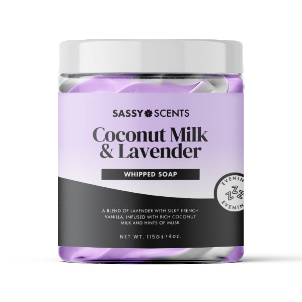 Coconut Milk & Lavender Whipped Soap - Sassy Shop Wax