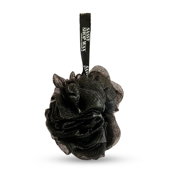 Black Shower Loofah - Sassy Shop Wax