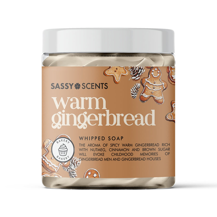 Warm Gingerbread Whipped Soap - Sassy Shop Wax