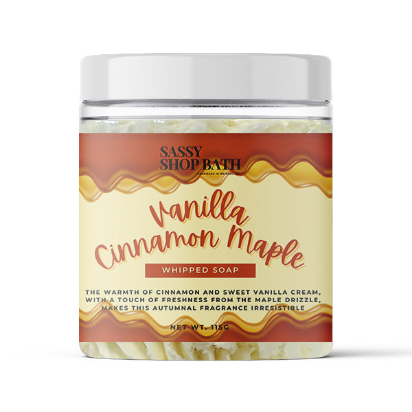 Vanilla Cinnamon Maple Whipped Soap - Sassy Shop Wax