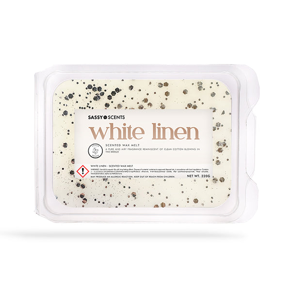 White Linen Small Tub - Sassy Shop Wax