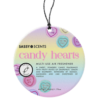 Candy Hearts Hanging Car Freshener