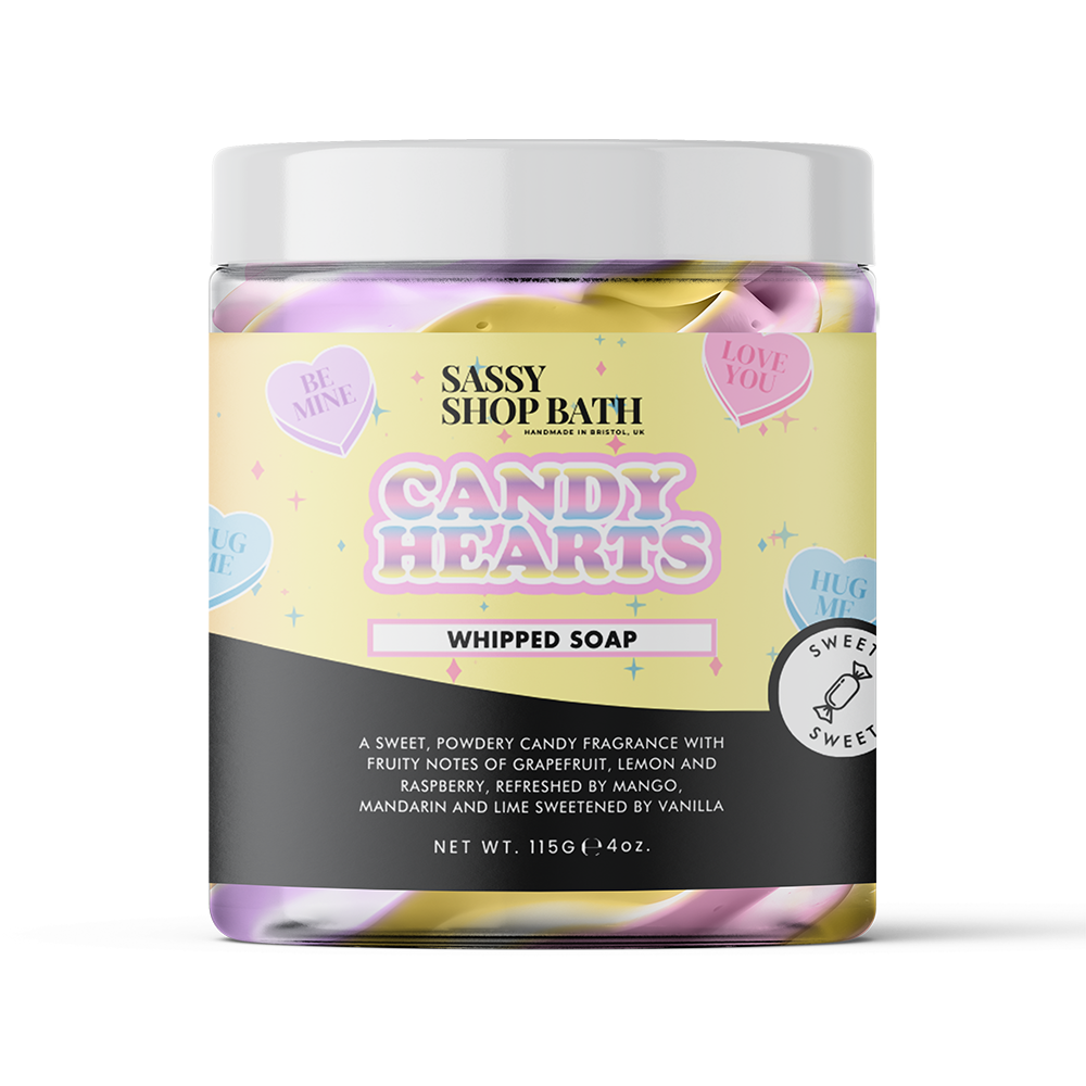 Candy Hearts Whipped Soap - Sassy Shop Wax