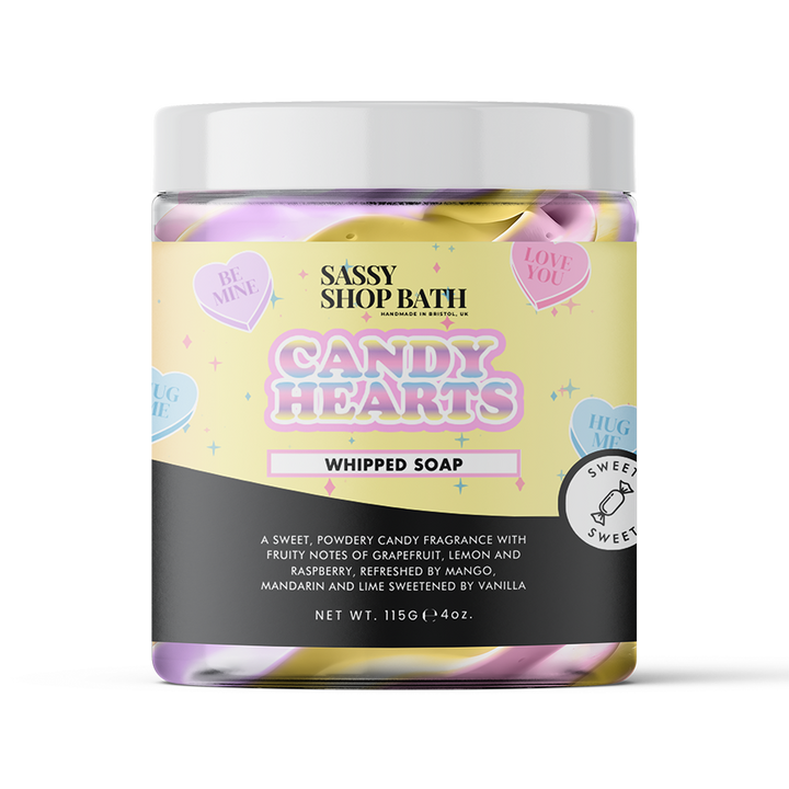 Candy Hearts Whipped Soap - Sassy Shop Wax