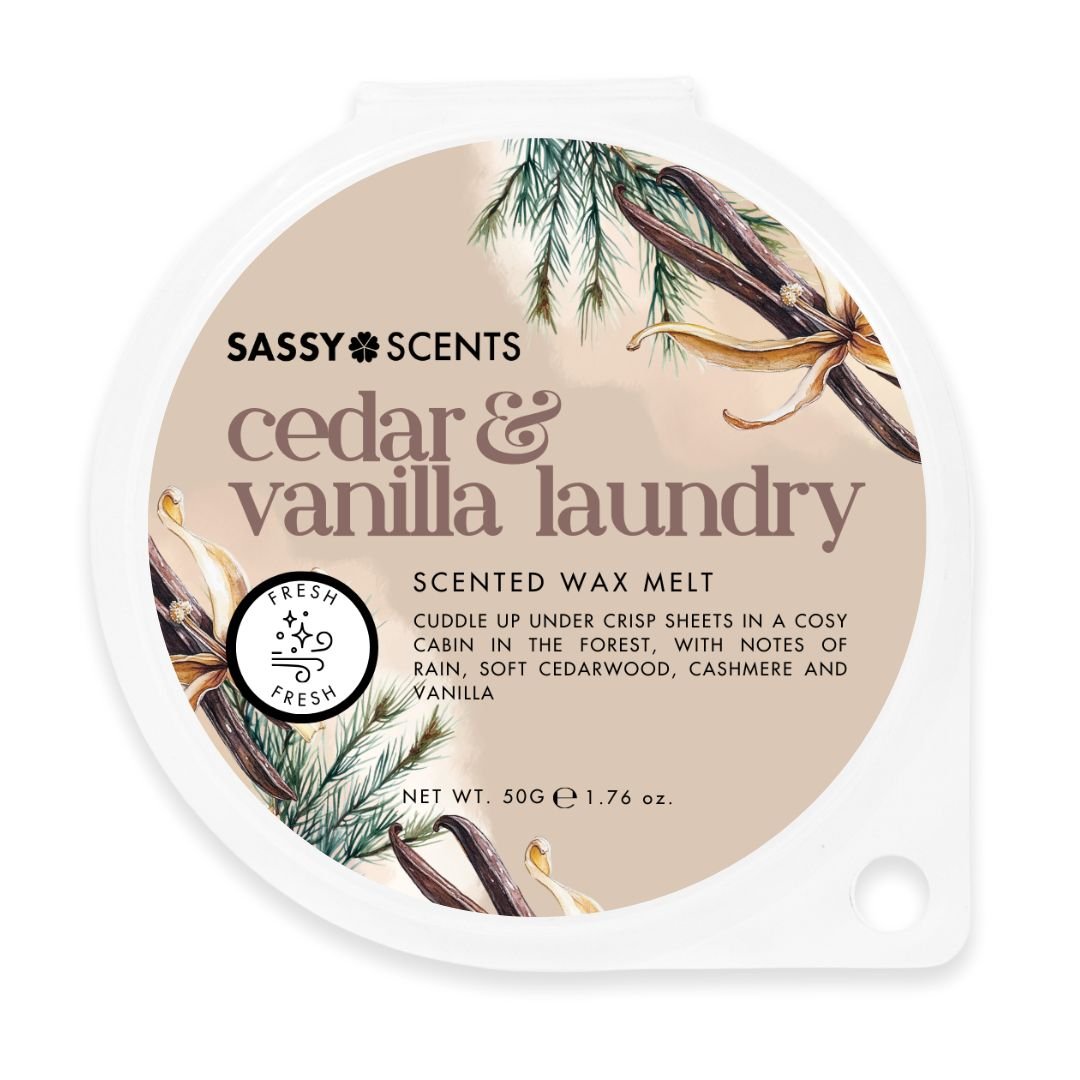 Cedar & Vanilla Laundry Wax Melt - Sassy Scents