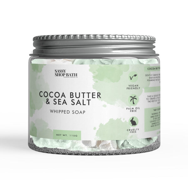 Cocoa Butter & Sea Salt Whipped Soap - Sassy Shop Wax