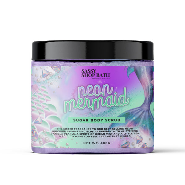 Neon Mermaid Sugar Body Scrub - Sassy Shop Wax