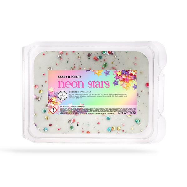 Neon Stars Small Tub - Sassy Shop Wax