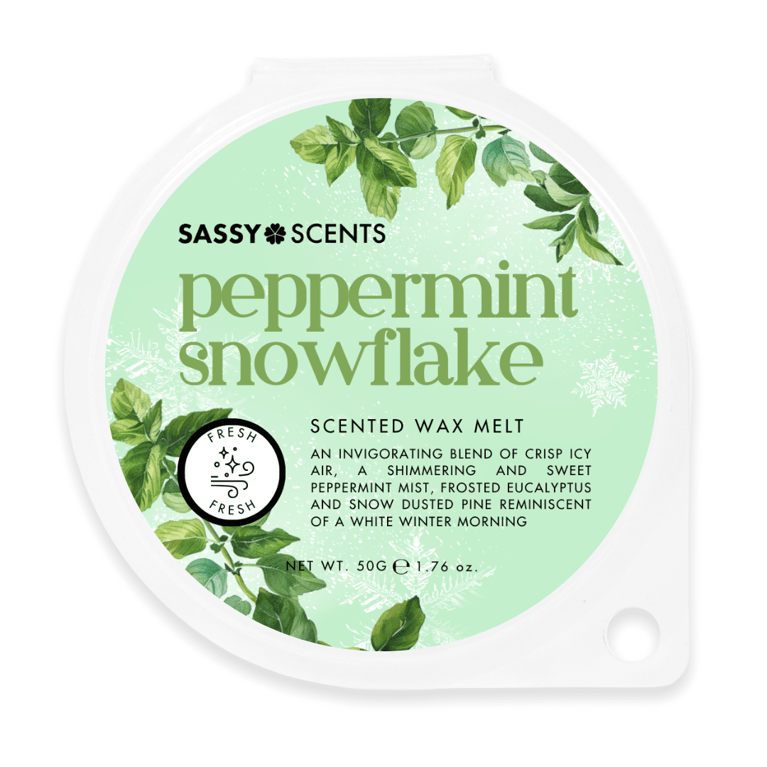 Peppermint Snowflake Wax Melt - Sassy Scents