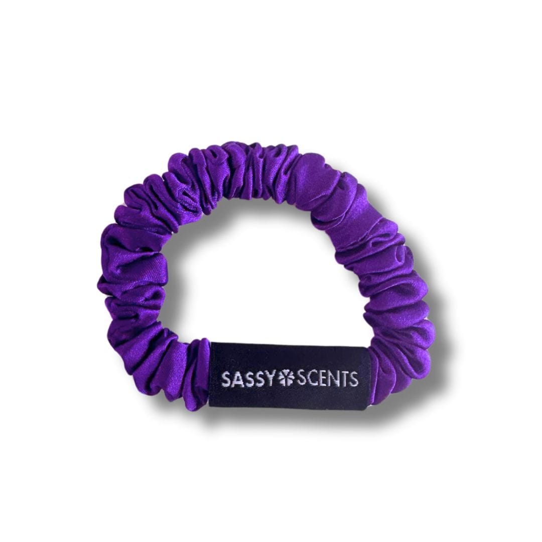 Purple Silk Scrunchie - Sassy Scents