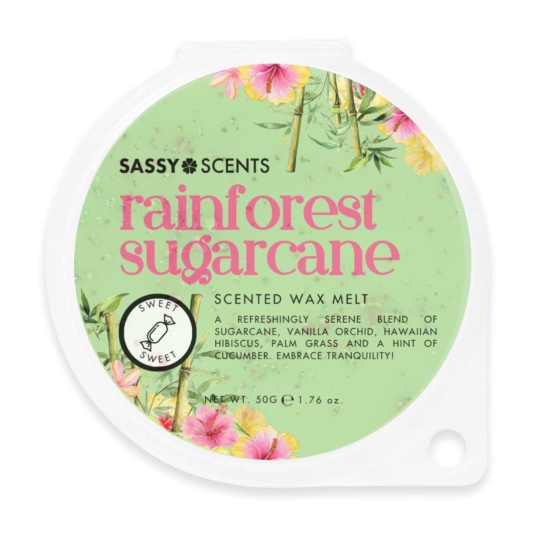 Rainforest Sugarcane Wax Melt - Sassy Scents
